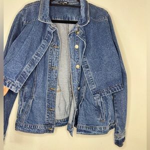 Denim jacket with cape